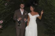 Anna Ferrer Padilla y Mario Cristobal durante su boda.