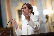 (Foto de ARCHIVO)
La ministra de Sanidad, Mónica García, durante una sesión plenaria, en el Congreso de los Diputados.