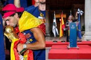Ferran Torres y Luna Granell, ceutí y valenciana de adopción desde 1984, encargada de leer el manifiesto en la concentración por Ceuta en la plaza del Ayuntamiento del pasado 3 de septiembre.