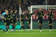 Julián Álvarez hizo el gol del empate del Atlético cortando su mala racha