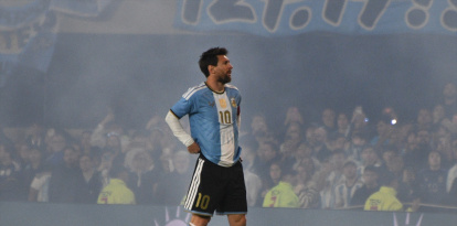 Lionel Messi en el Argentina-Benín, despidiéndose de su selección.