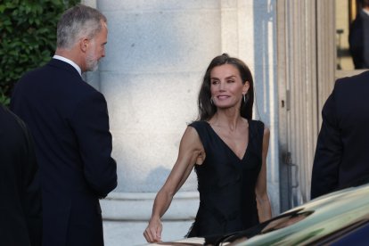 Felipe VI y Letizia, en el estreno de la temporada del Teatro Real, este lunes 23.