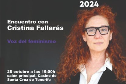 Cartel anunciador del encuentro con Cristina Fallarás en 'La Literatura es Femenina'