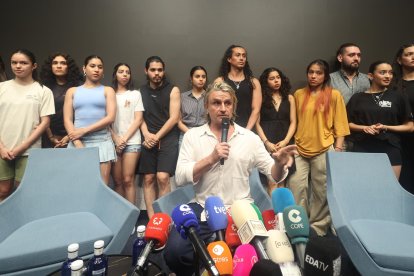 El productor musical Nacho Cano , en una comparecencia ante los medios