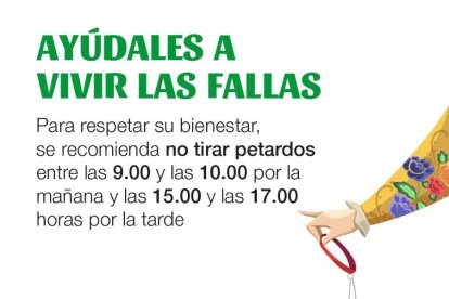 Cartel de la campaña animal en Fallas