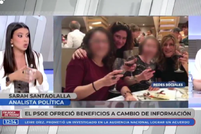 Sarah Santaolalla en el programa 'En Boca de Todos'.