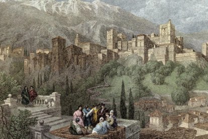 Grabado del archivo de la Alhambra.