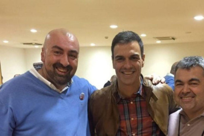 Santos Cerdán y Koldo García con Pedro Sánchez
