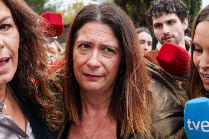 Leire Díez a su llegada a los juzgados de Plaza de Castilla para declarar por el caso que lleva su nombre.