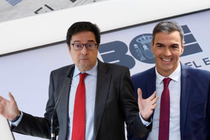 Óscar López y Pedro Sánchez