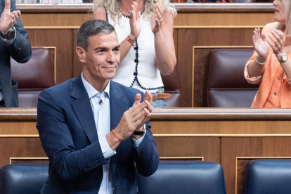 El presidente del Gobierno, Pedro Sánchez, durante una sesión plenaria en el Congreso de los Diputados, a 25 de junio de 2026, en Madrid