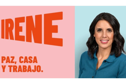 Cartel de Podemos con Irene Montero a la cabeza para las elecciones del 29-N
