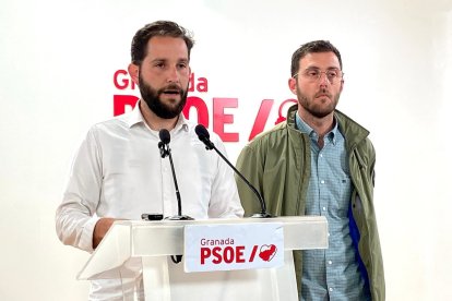 El alcalde de Láchar (Granada), Pedro Sánchez (PSOE), en rueda de prensa.
PSOE
(Foto de ARCHIVO)
08/5/2024