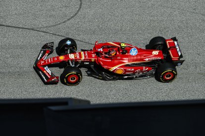 Carlos Sainz en su Ferrari, durante el GP de Austria. El madrileño acabó tercero
