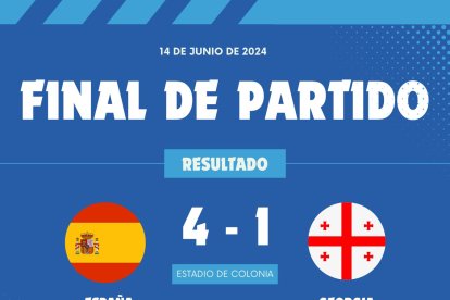 España ganó 4-1 a Georgia