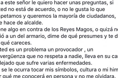 Las duras palabras del cantante al alcalde de Valencia, Joan Ribó.