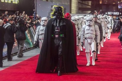 Darth Vader a su llegada a la premier europea de 