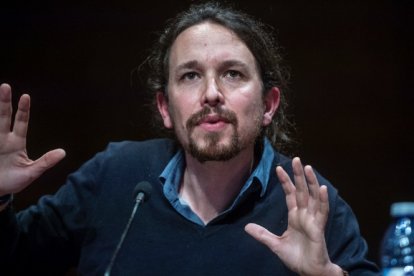 Pablo Iglesias, en la Universidad Complutense