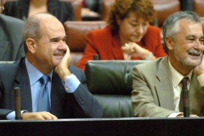 Chaves y Griñán, en su etapa en el Parlamento Andaluz.