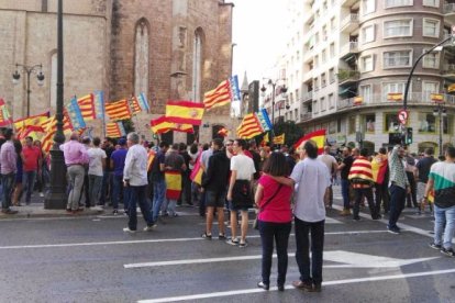 Incidentes en la tensa manifestación vespertina de Valencia