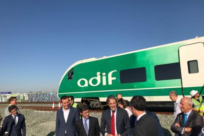 El ministro de Fomento, Inígo de la Serna visita las obras del AVE en Elche.