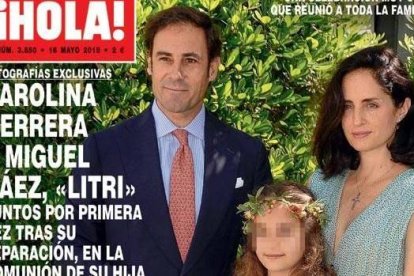 El Litri y Carolina Herrera juntos por su hija.