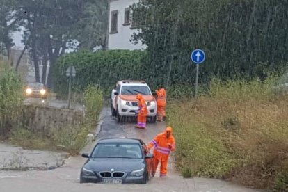 Lluvia intensa en la comarca de la Marina Alta.