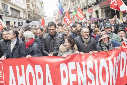 En una manifestación por las pensiones en marzo de 2018.