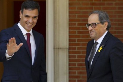 Sánchez y Torra en una reunión anterior en La Moncloa.