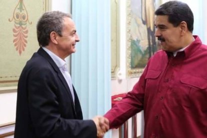 Zapatero y Maduro, en una de sus criticadas visitas a Venezuela como 