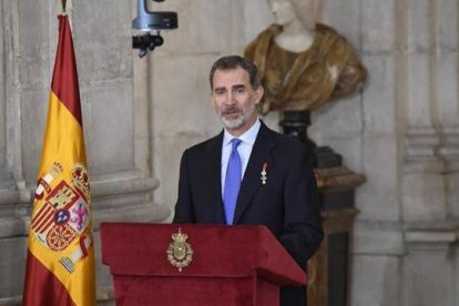 Don Felipe en su quinto aniversario como Rey.