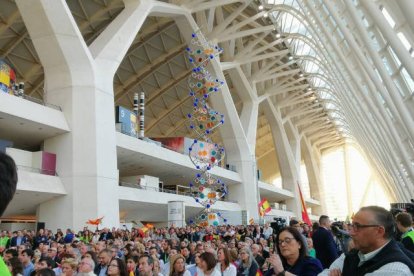 Asistentes al mitin de Vox en Valencia