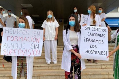 Protestas de los médicos interinos