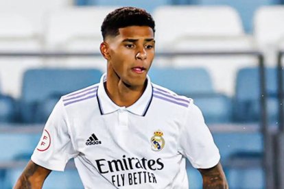 El jugador del Castilla, Vinicius Tobias.