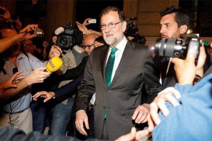 Rajoy abandonó el restaurante en torno a las 10 de la noche.