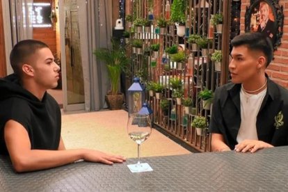 Javier y Jordan en su cita de 'First Dates'.