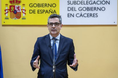 El ministro de la Presidencia, Justicia y Relaciones con las Cortes, Félix Bolaños.