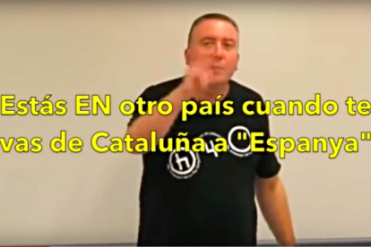 El vídeo que ridiculiza al independentista profesor.