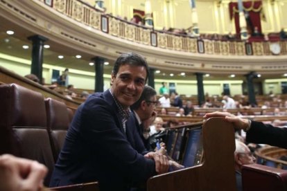 Sánchez, este miércoles en su reaparición en el Congreso