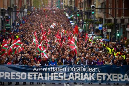 Una de las últimas manifestaciones de apoyo a los presos de ETA.