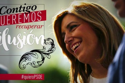 Susana Díaz y su lema oficioso, idéntico al de Errejón.