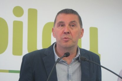 Otegi, el pasado mes de junio, en la sede de Bildu