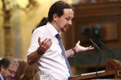 Iglesias, en la segunda jornada de la moción de censura