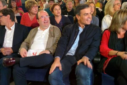 Sánchez e Iceta, el pasado 23 de septiembre en Badalona