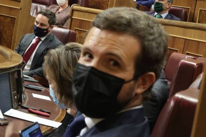 Casado y Abascal, en el Congreso