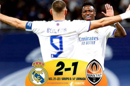 Real Madrid 2 – 1 Shakhtar: Dos campanadas del 'Vin-Ben'