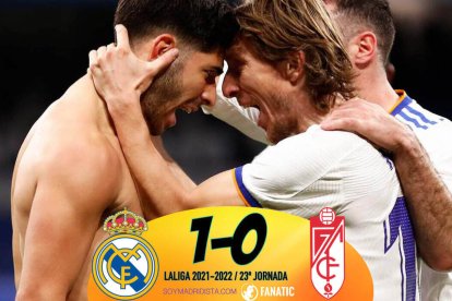 Real Madrid 1-0 Granada: Asensio despendola al Madrid