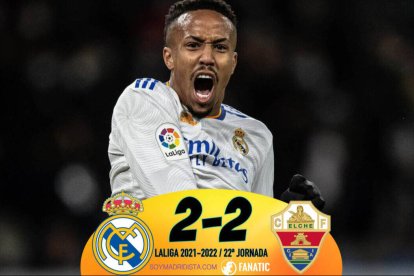 Real Madrid 2-2 Elche: Militâo cierra el paraguas de Boris Johnson