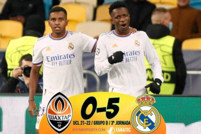 Shakhtar 0 – 5 Real Madrid: Vinícius deja una obra de arte