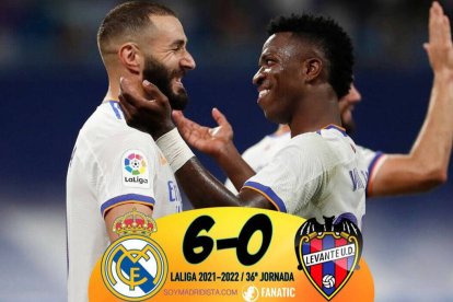 Real Madrid 6 – 0 Levante: A París a ritmo de hat-trick